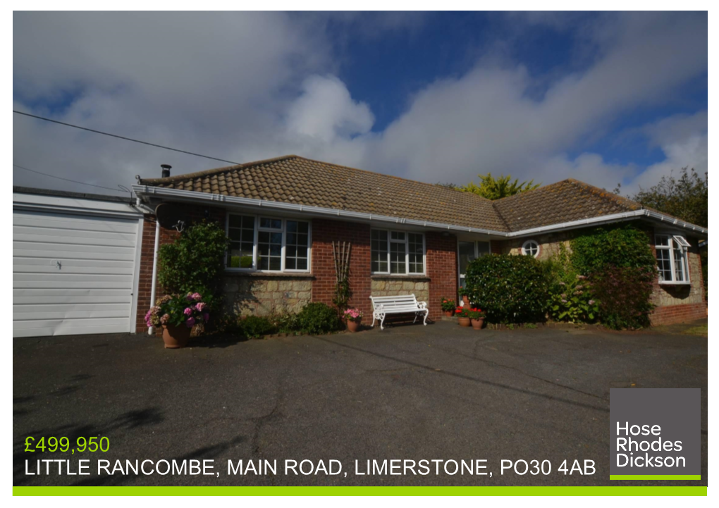 £499,950 Little Rancombe, Main Road, Limerstone, Po30 4Ab