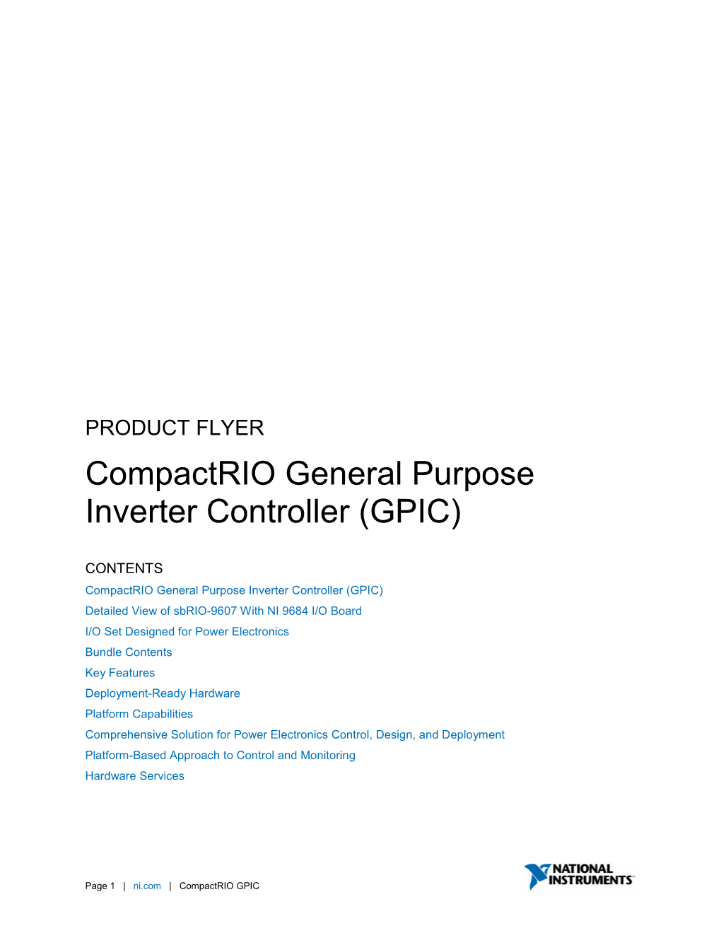 Compactrio General Purpose Inverter Controller (GPIC)