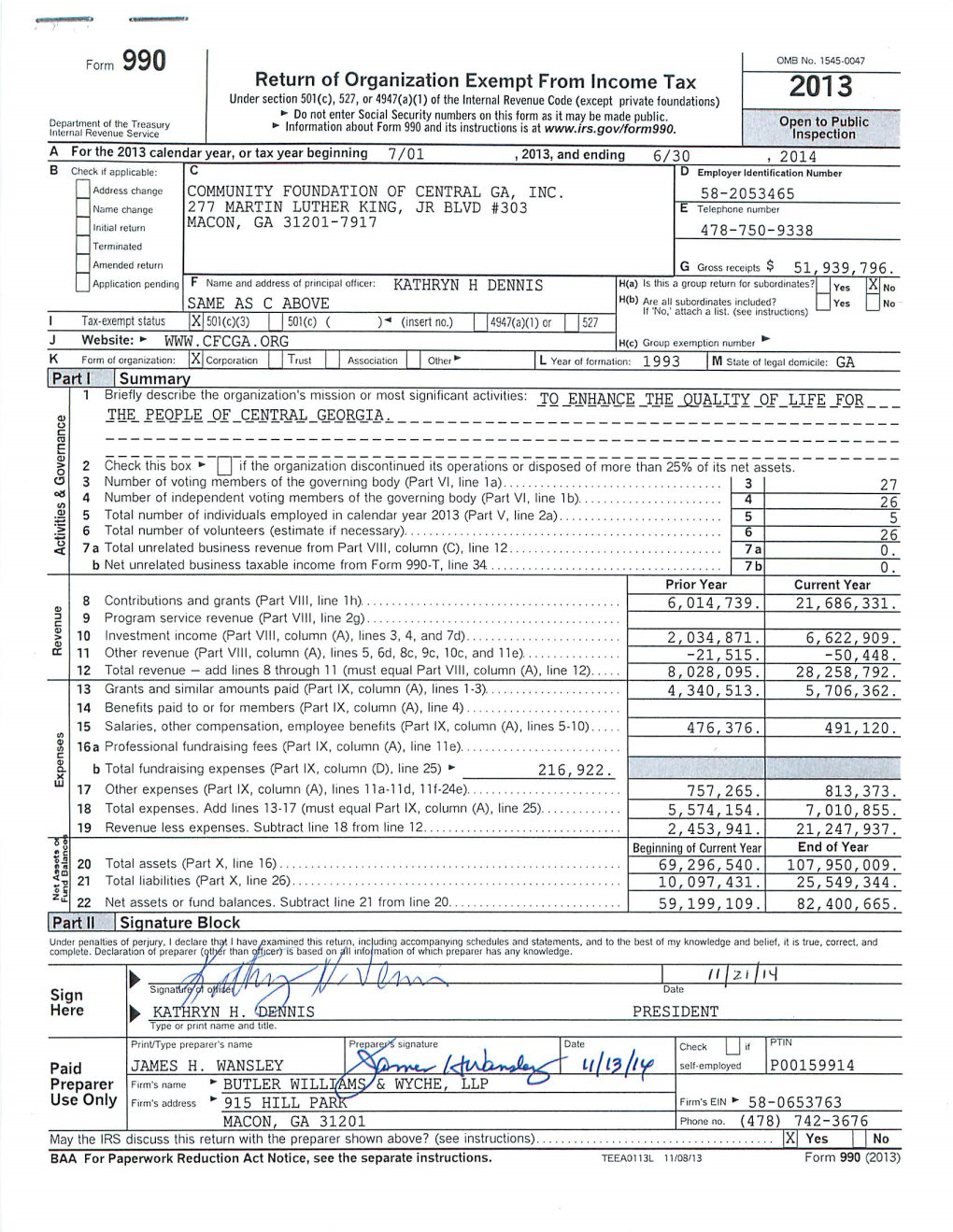 Form 990 (2013) Page 2