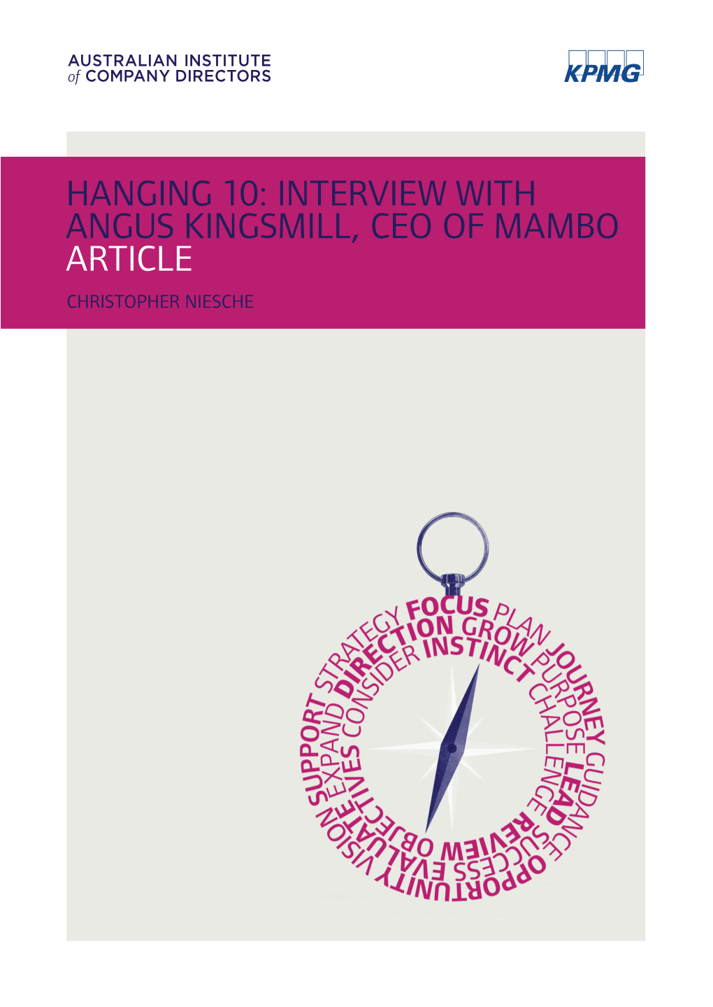 HANGING 10: INTERVIEW with ANGUS KINGSMILL, CEO of MAMBO ARTICLE CHRISTOPHER NIESCHE 2 Logo Colours