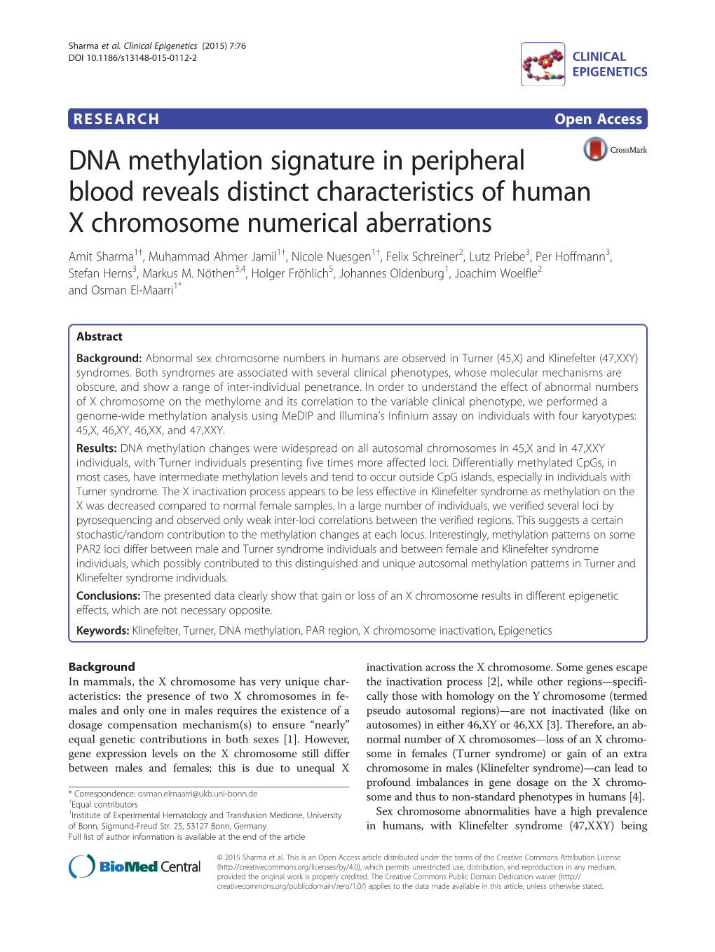 DNA Methylation Signature in Peripheral Blood Reveals Distinct