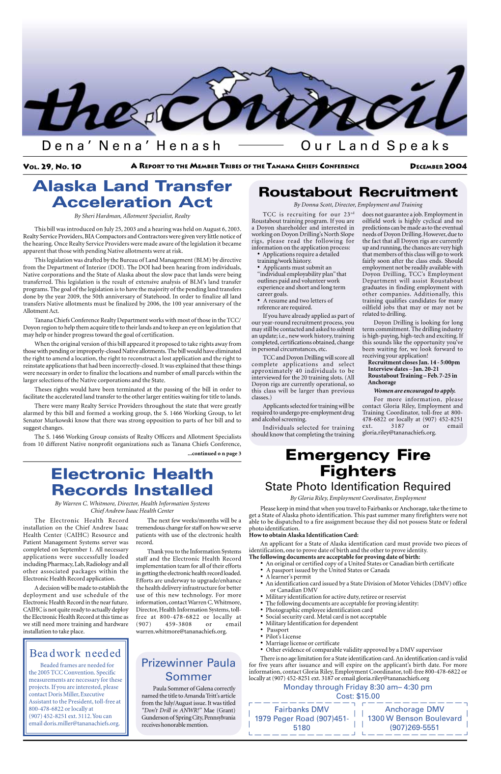 Electronic Health Records Installed Emergency Fire Fighters Alaska