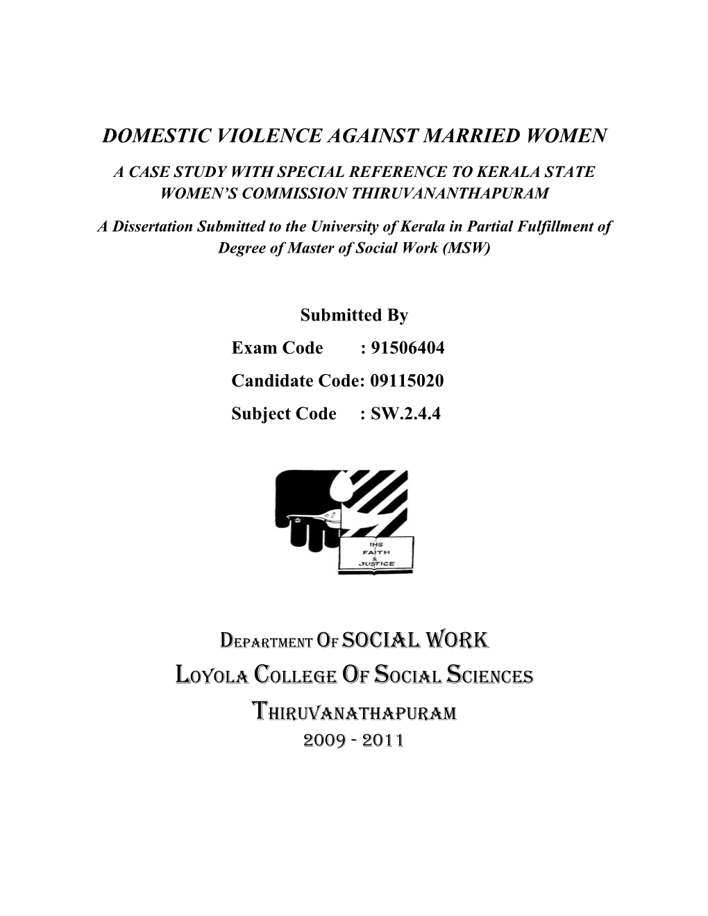 Domestic Violence Against Married Women