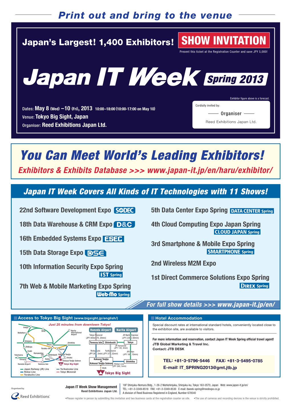 You Can Meet World's Leading Exhibitors!