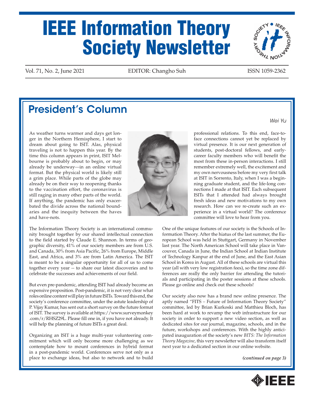 IEEE Information Theory Society Newsletter