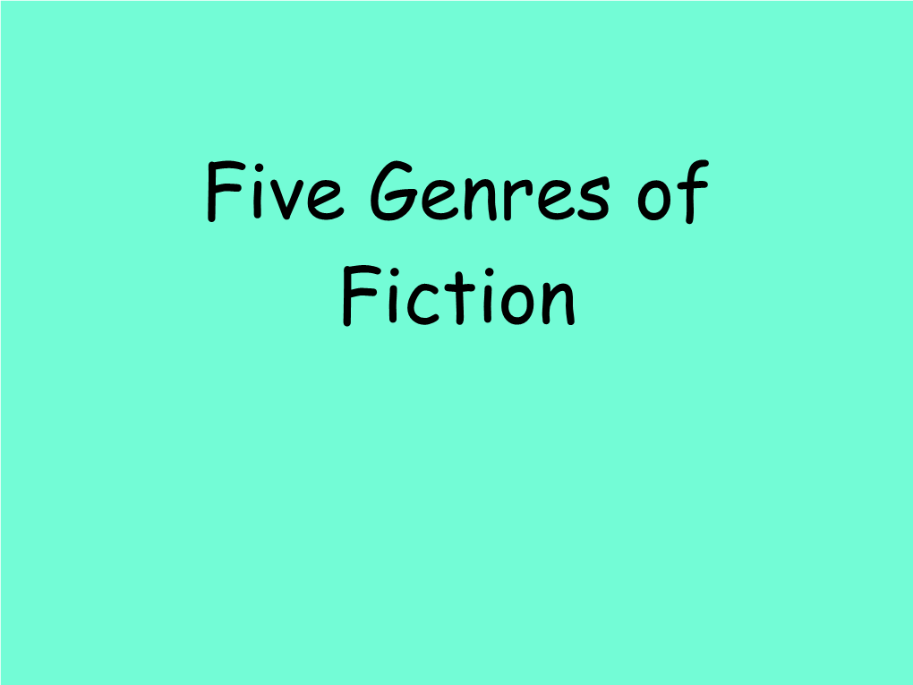 Five Genres of Fiction .Pdf