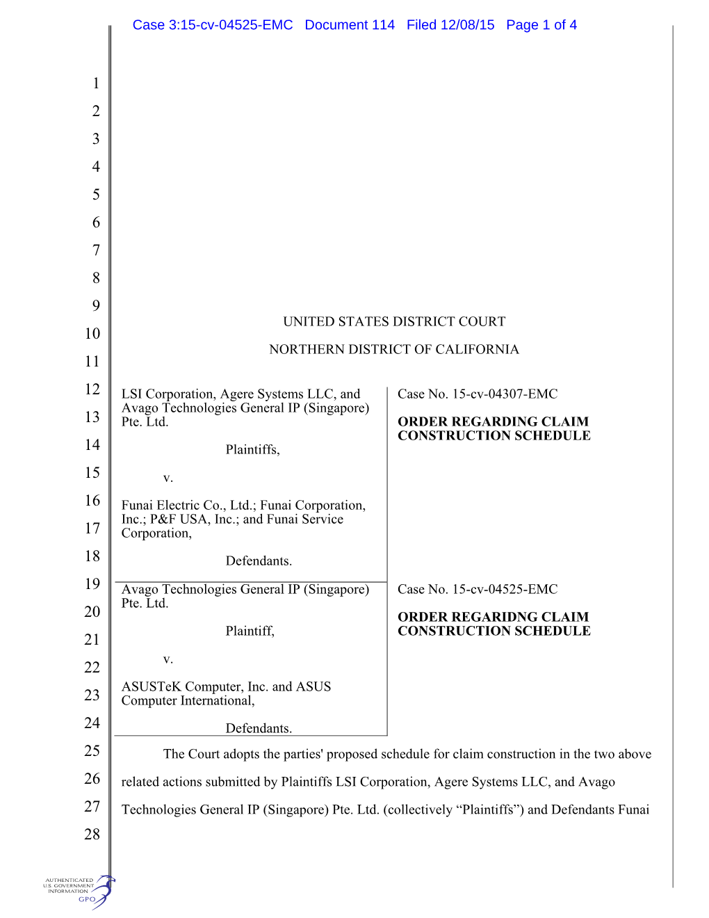 United States District Court Northern District Of