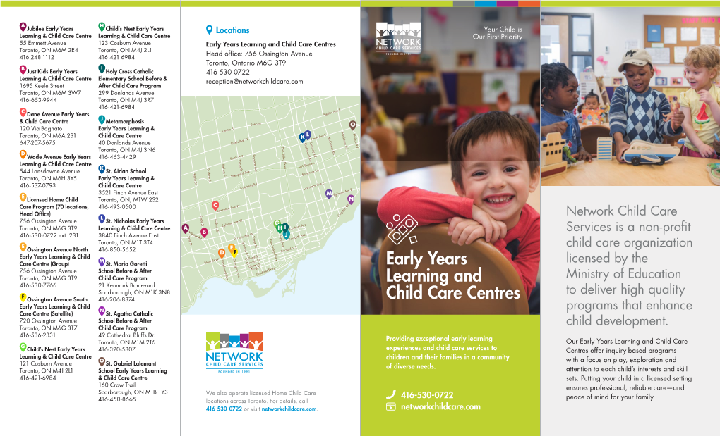 Early Years Learning and Child Care Centres