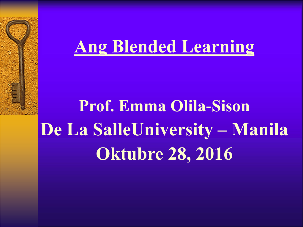 Ano Ang Blended Learning?