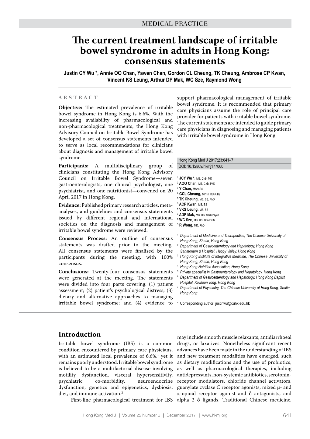 The Current Treatment Landscape of Irritable Bowel Syndrome in Adults