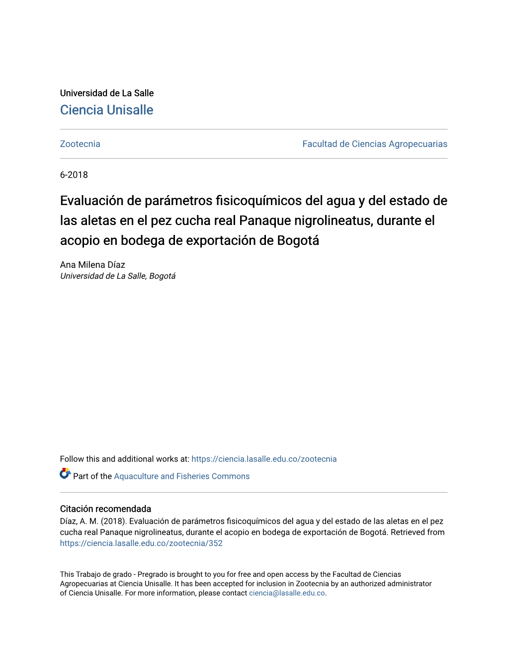 Evaluación De Parámetros Fisicoquímicos Del Agua Y Del