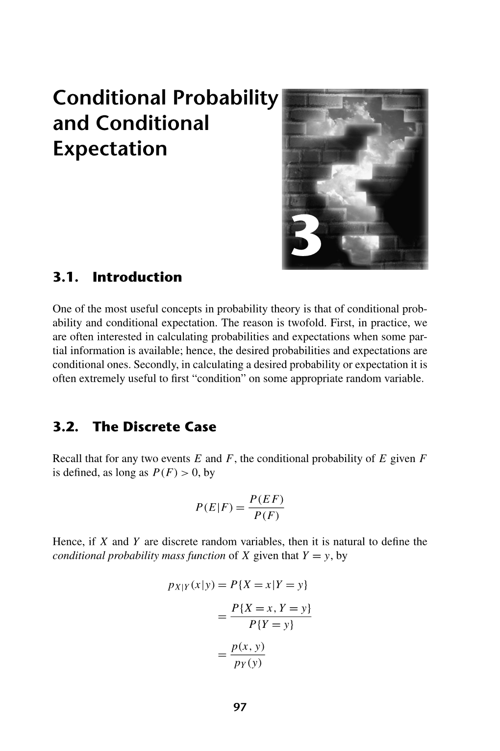 Conditional Probability and Conditional Expectation 3 3.1