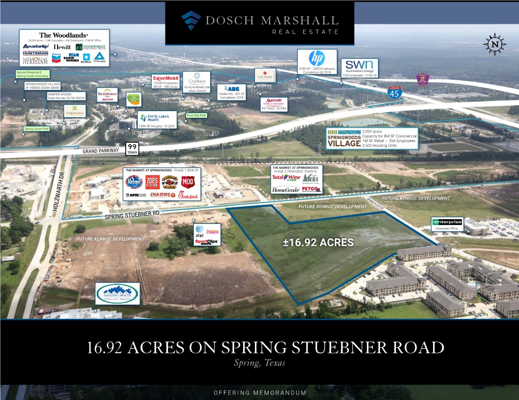 ±16.92 ACRES on SPRING STUEBNER ROAD Spring, Texas