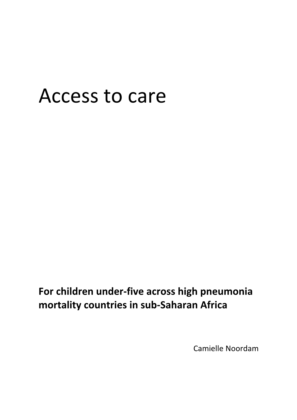 Access to Care