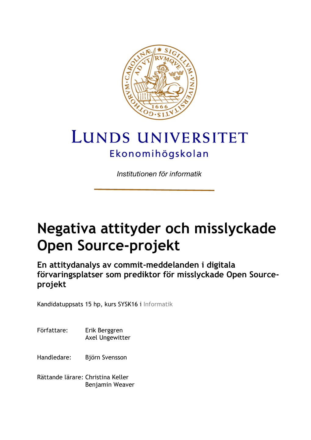 Negativa Attityder Och Misslyckade Open Source-Projekt