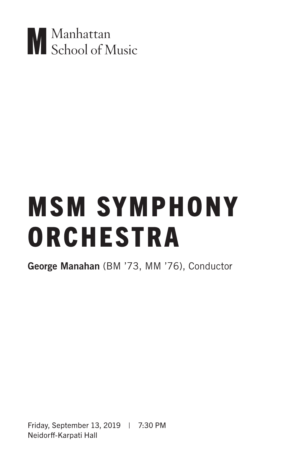 Msm Symphony Orchestra