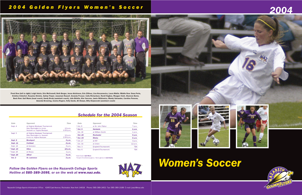 2004 Golden Flyers Women's Soccer