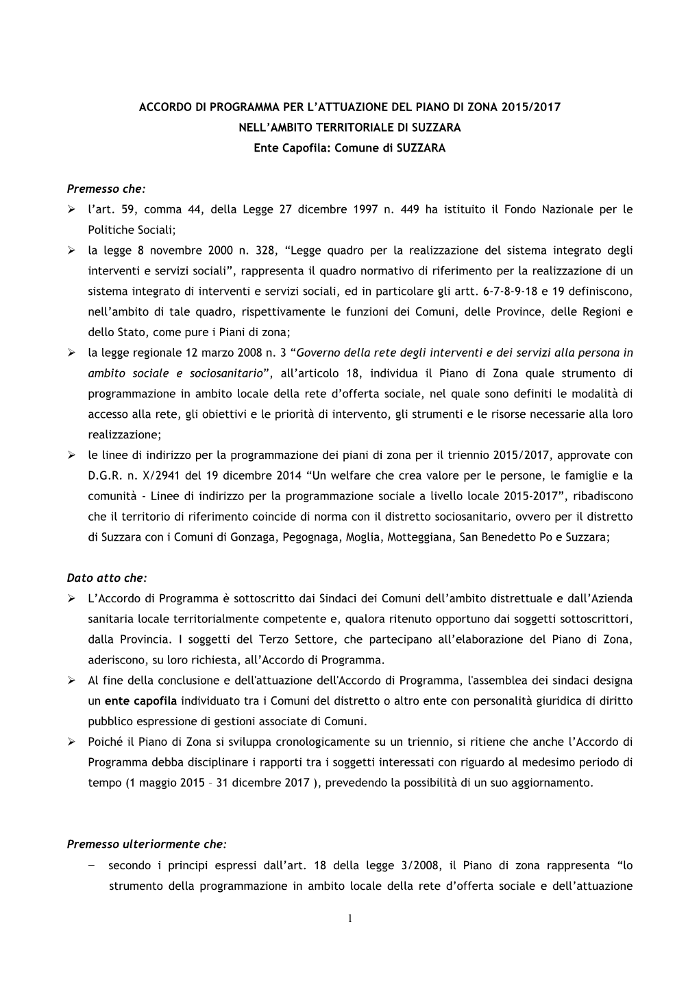 DISTRETTO SUZZARA PDZ 015-017 MN Accordo