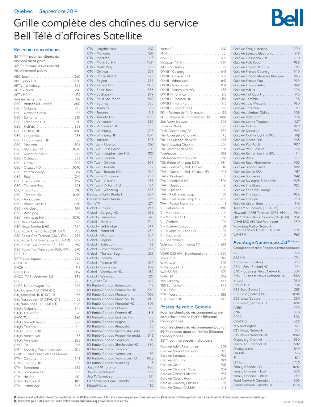 Tele Daffaires Satellite QUEBEC FR 02 10 2014