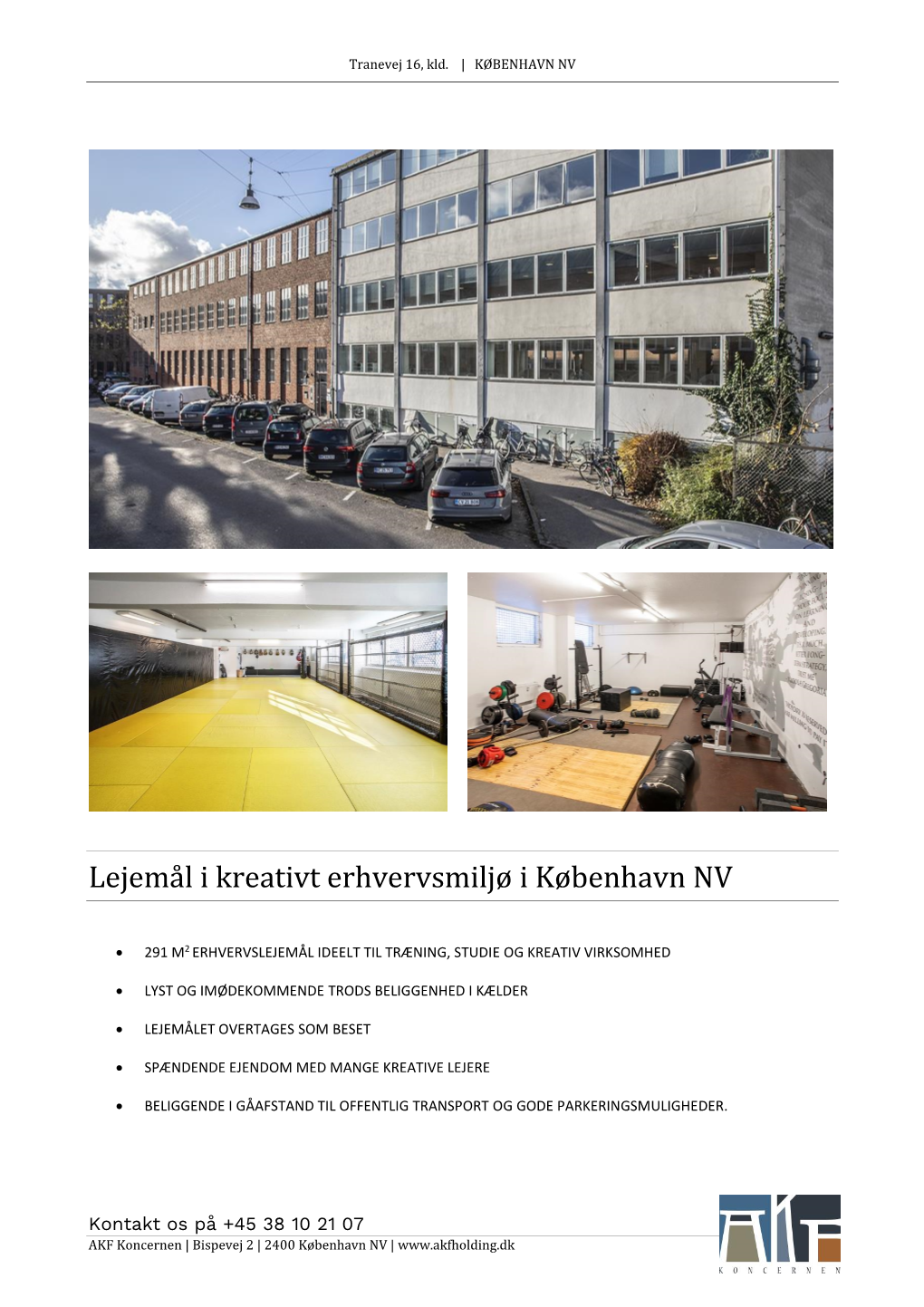 Lejemål I Kreativt Erhvervsmiljø I København NV