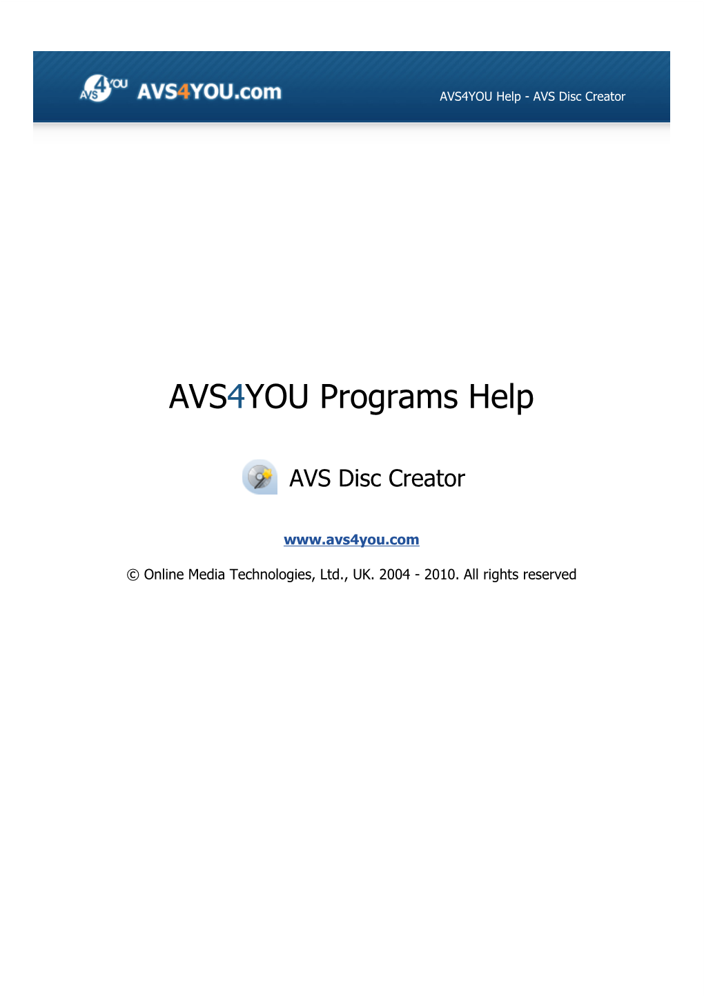 AVS Disc Creator