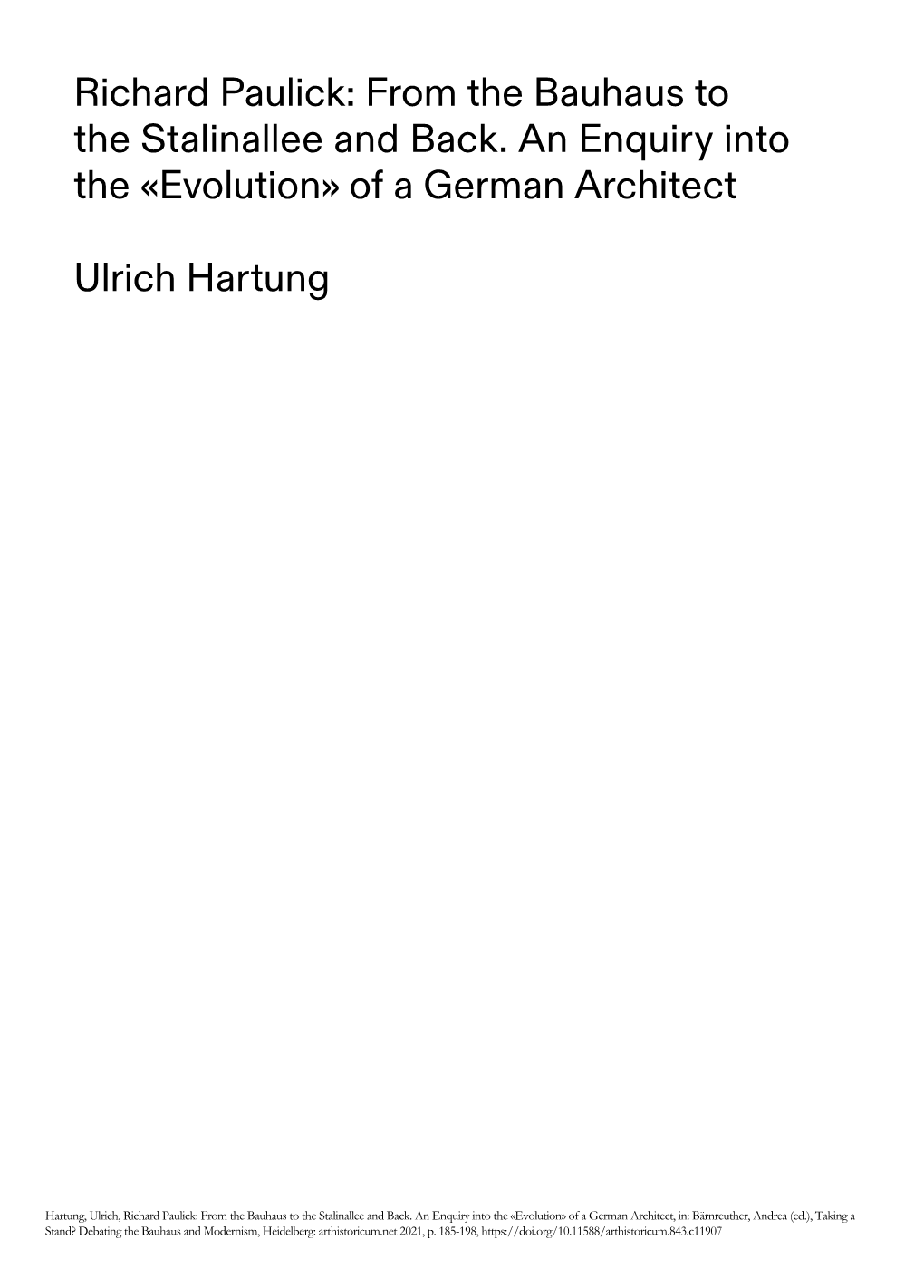 Debating the Bauhaus and Modernism, Heidelberg: Arthistoricum.Net 2021, P