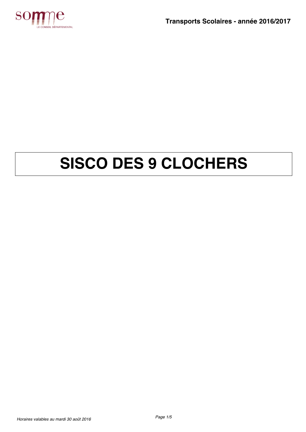 Sisco Des 9 Clochers