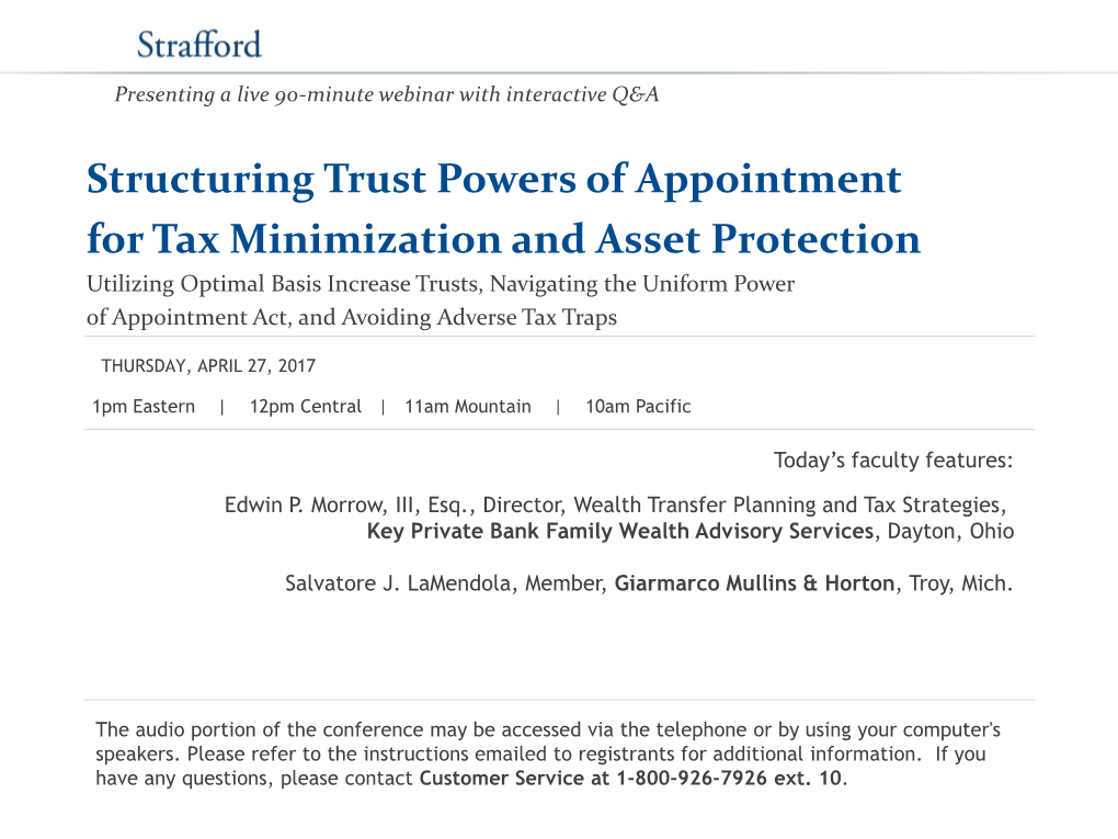 Structuring Trust Powers of Appointment for Tax Minimization