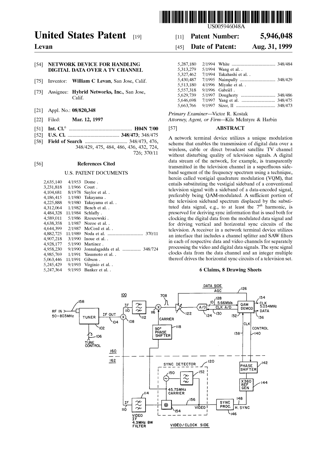 Ulllted States Patent [19] [11] Patent Number: 5,946,048 Levan [45] Date of Patent: Aug