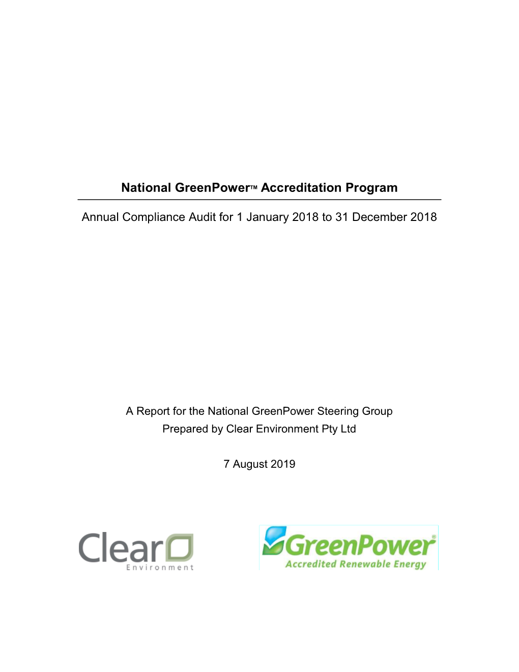 National Greenpowertm Accreditation Program