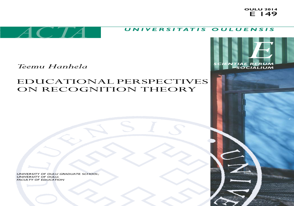 Educational Perspectives on Recognition Theory