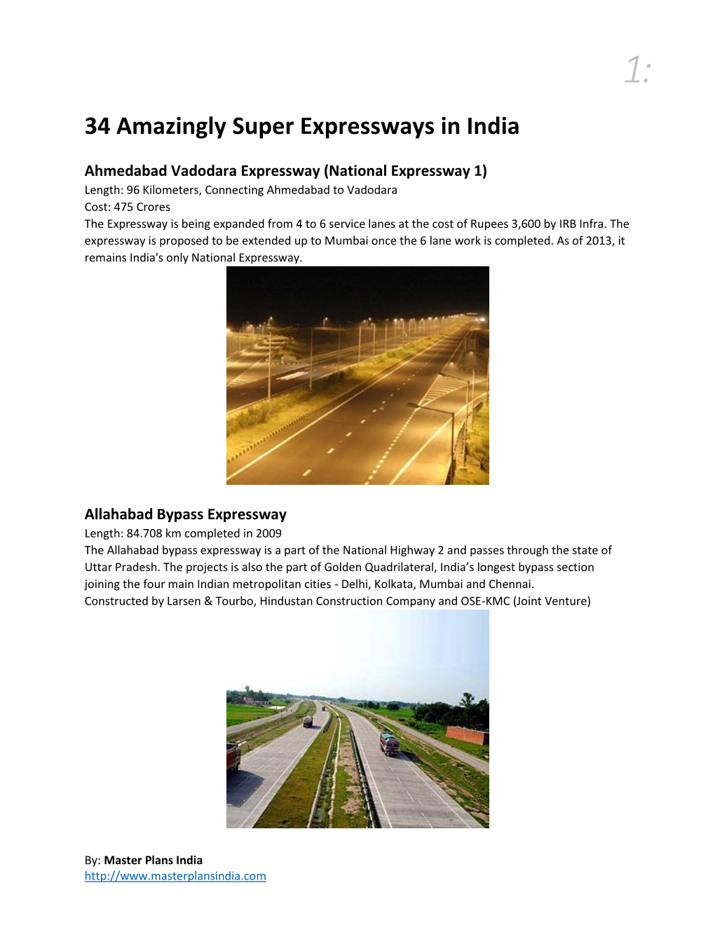 34 Amazingly Super Expressways in India