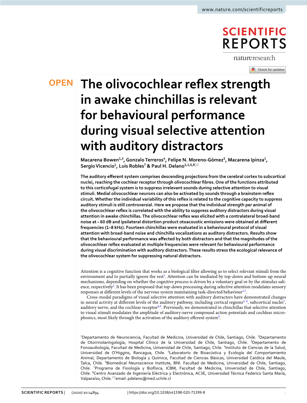 The Olivocochlear Reflex Strength in Awake Chinchillas Is Relevant For