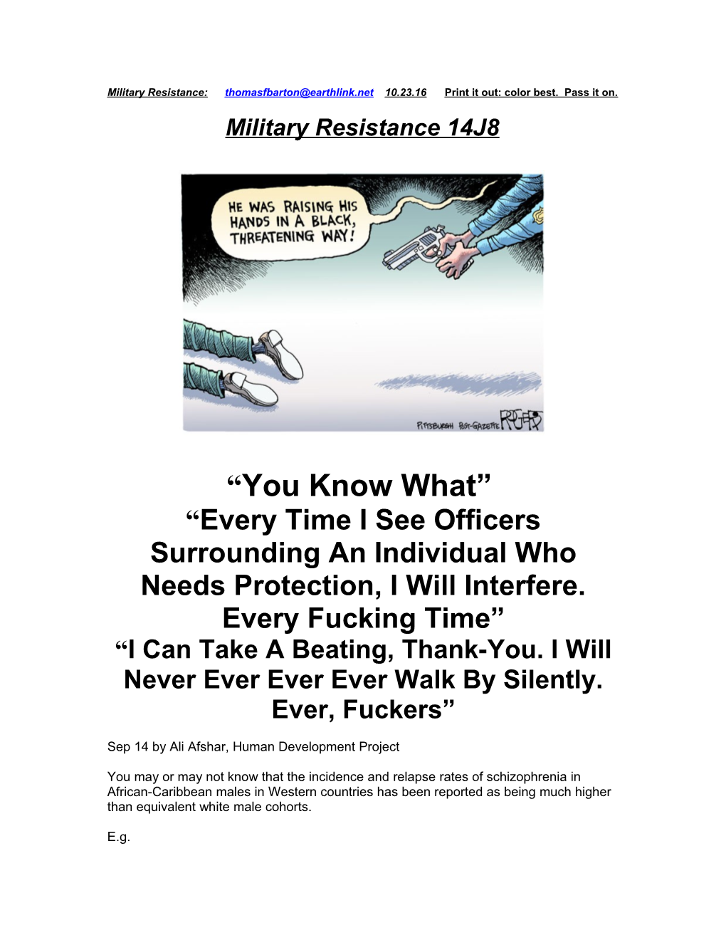 Military Resistance 14J8