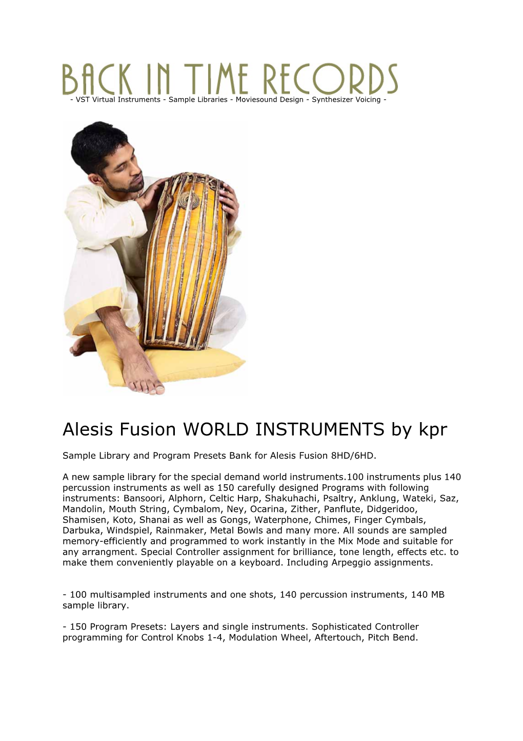 Alesis Fusion WORLD INSTRUMENTS by Kpr