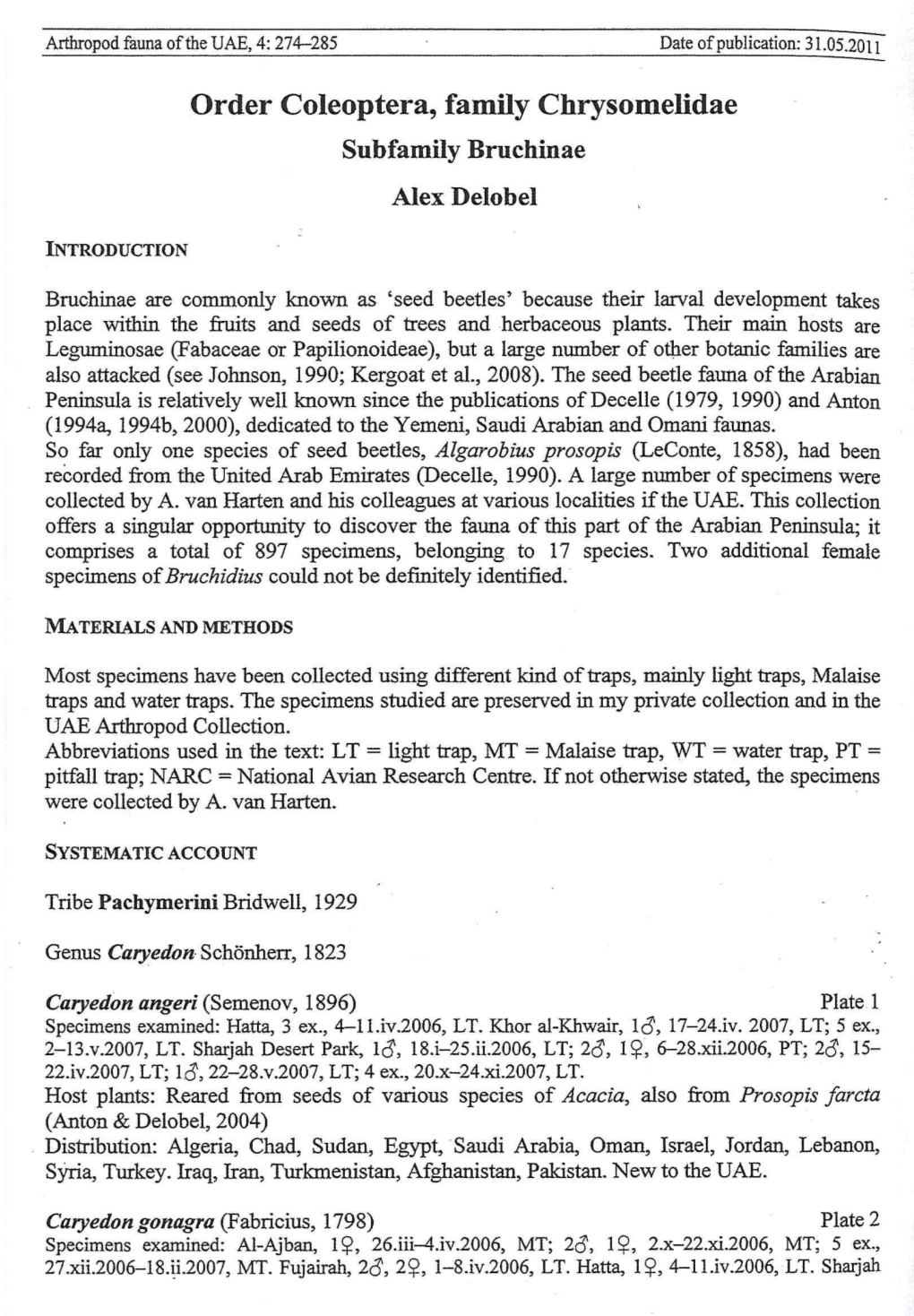 Order Coleoptera, Family Chrysomelidae 275