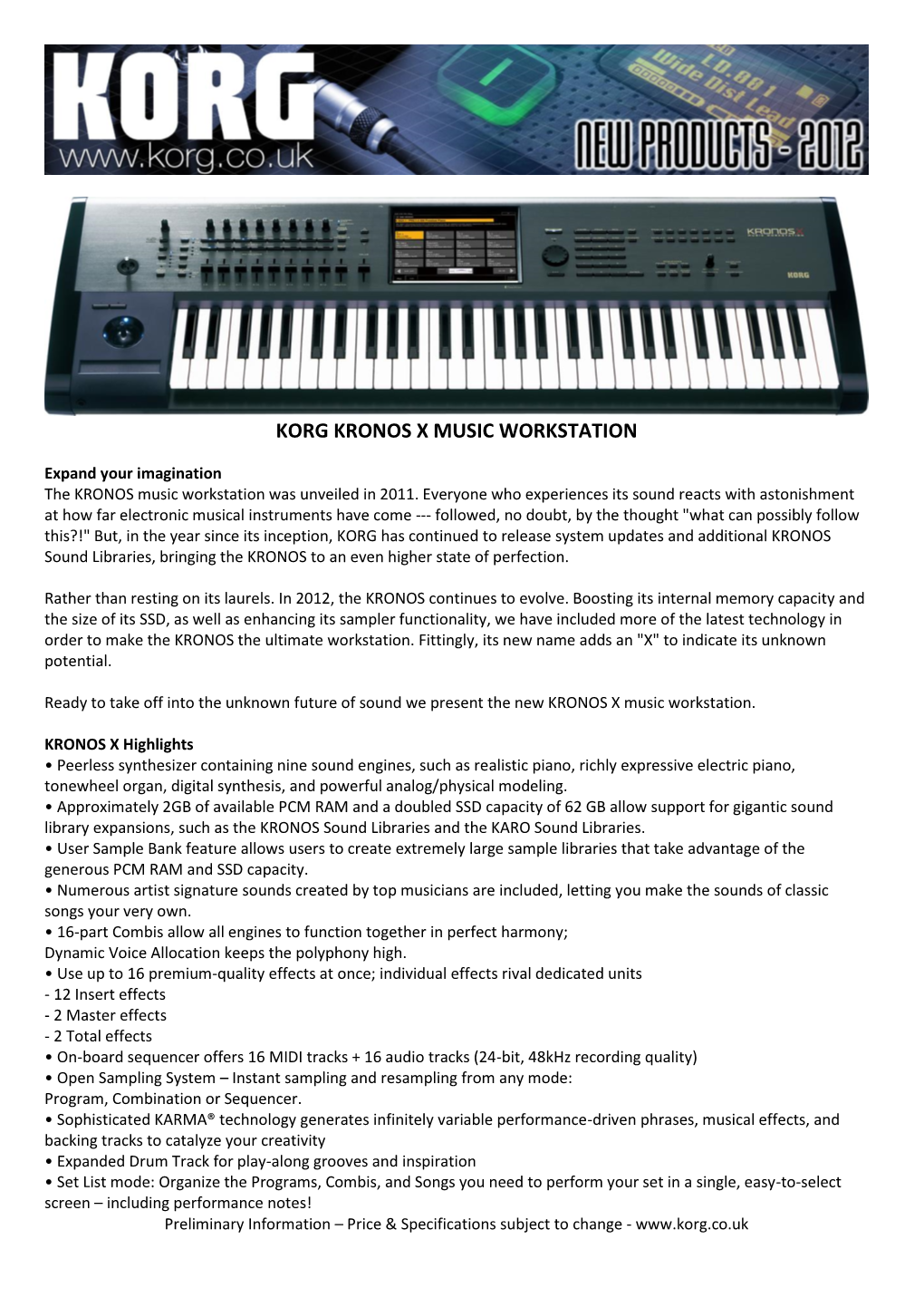 Korg Kronos X Music Workstation