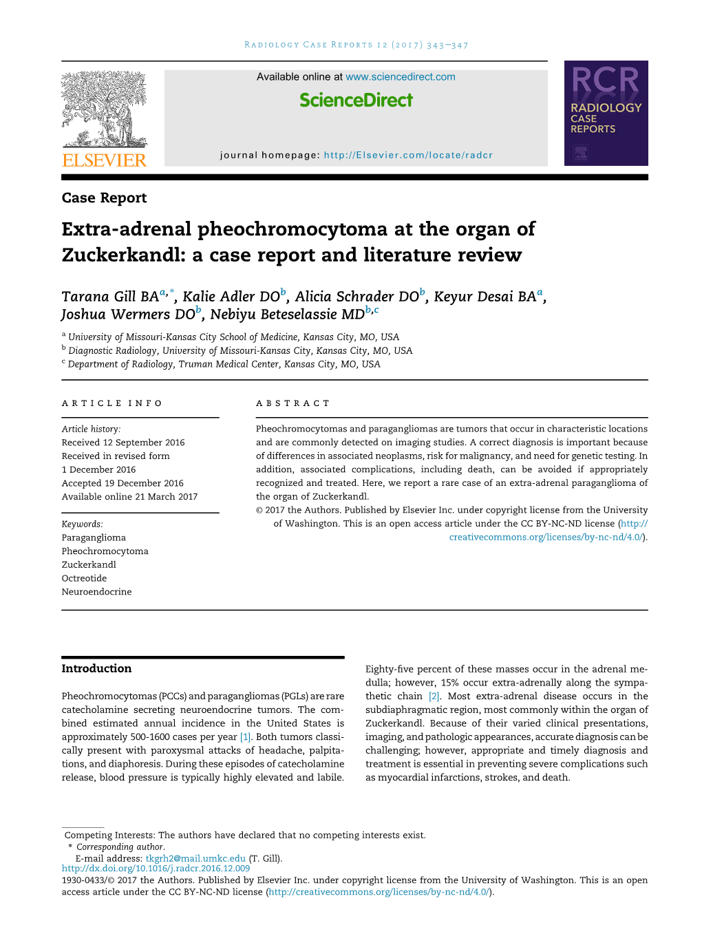 Extra-Adrenal Pheochromocytoma at the Organ of Zuckerkandl: a Case Report and Literature Review