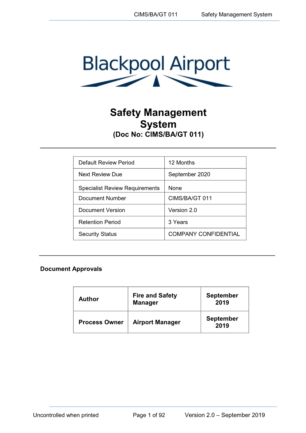 Safety Management System