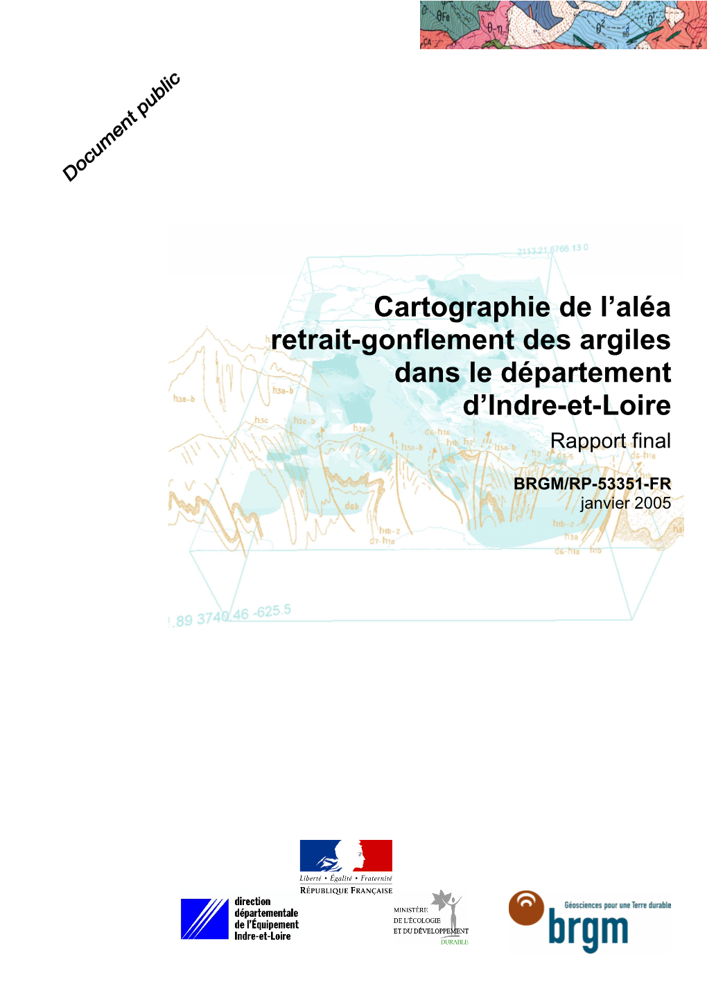 Cartographie De L'aléa Retrait-Gonflement Des Argiles Dans Le Département D’Eure-Et-Loir