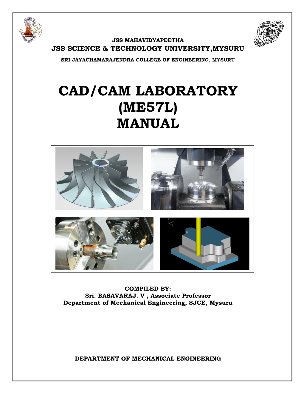 Cad/Cam Laboratory (Me57l) Manual