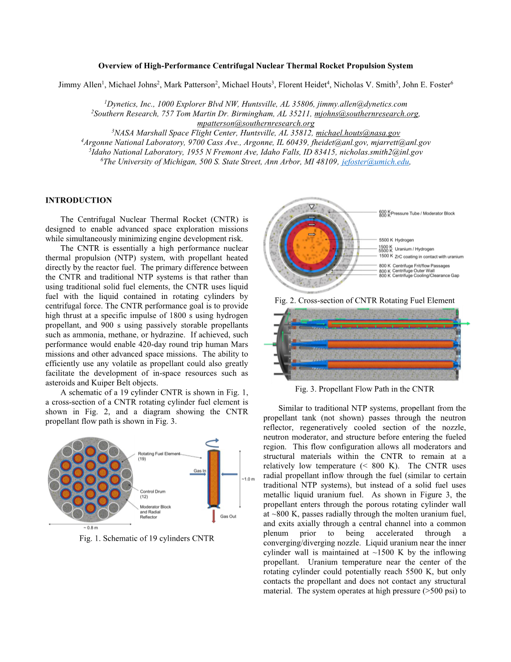 Overview of High-Performance Centrifugal Nuclear Thermal Rocket Propulsion System