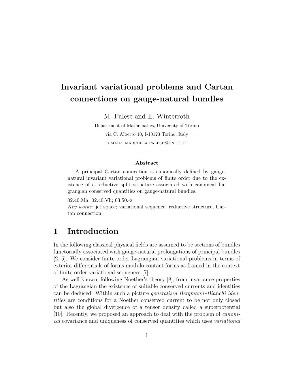 Invariant Variational Problems and Cartan Connections on Gauge-Natural Bundles