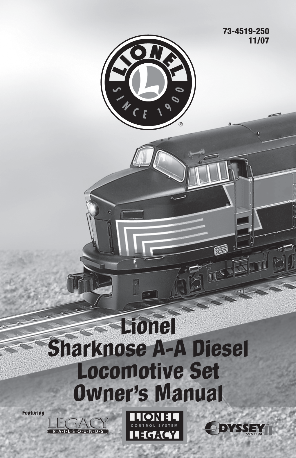 Sharknose A-A Diesel Locomotive Set Owner’S Manual Featuring Congratulations!