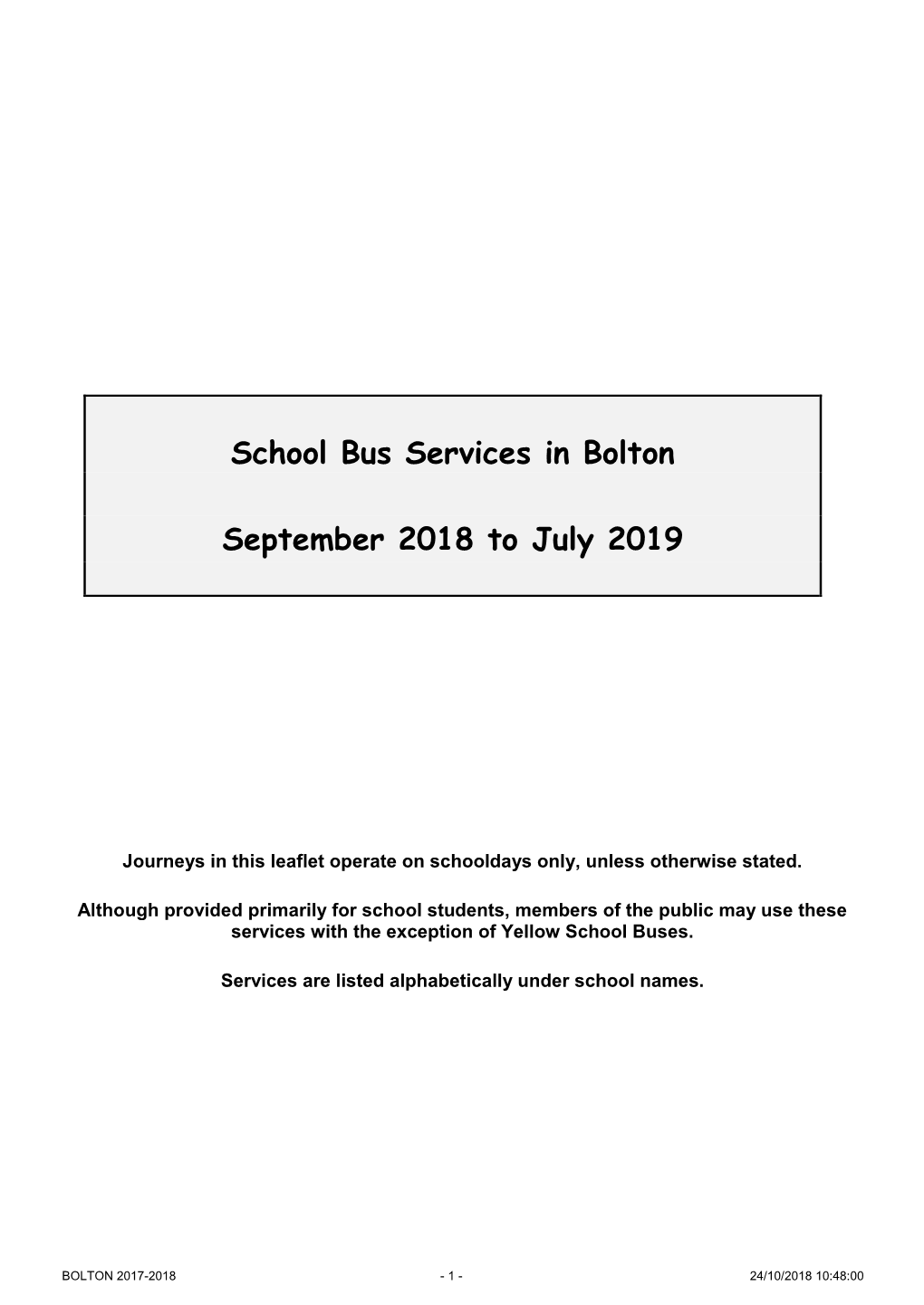 School Bus Services in the Oldham Area