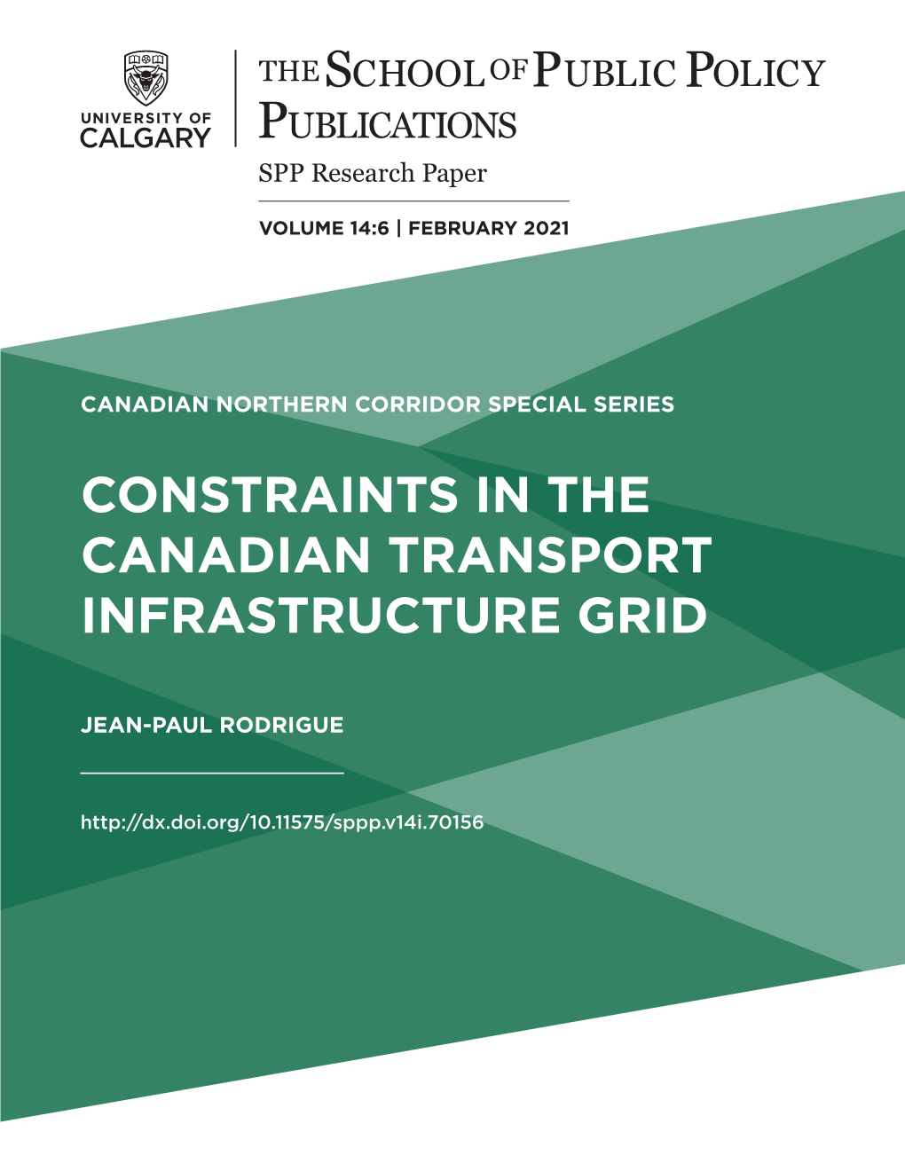 Constraints in the Canadian Transport Infrastructure Grid