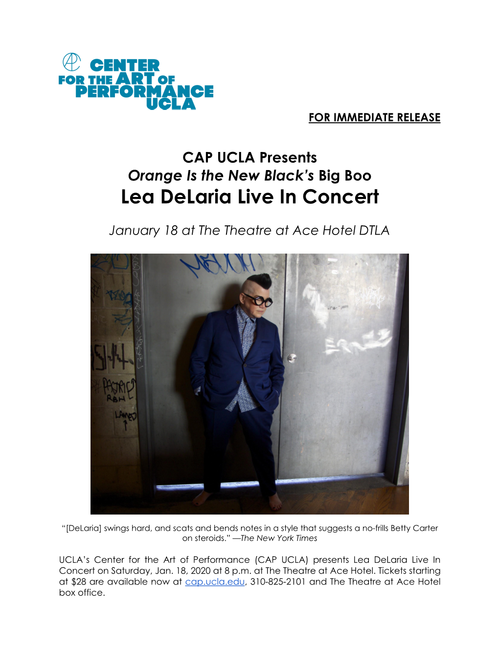 Lea Delaria Live in Concert