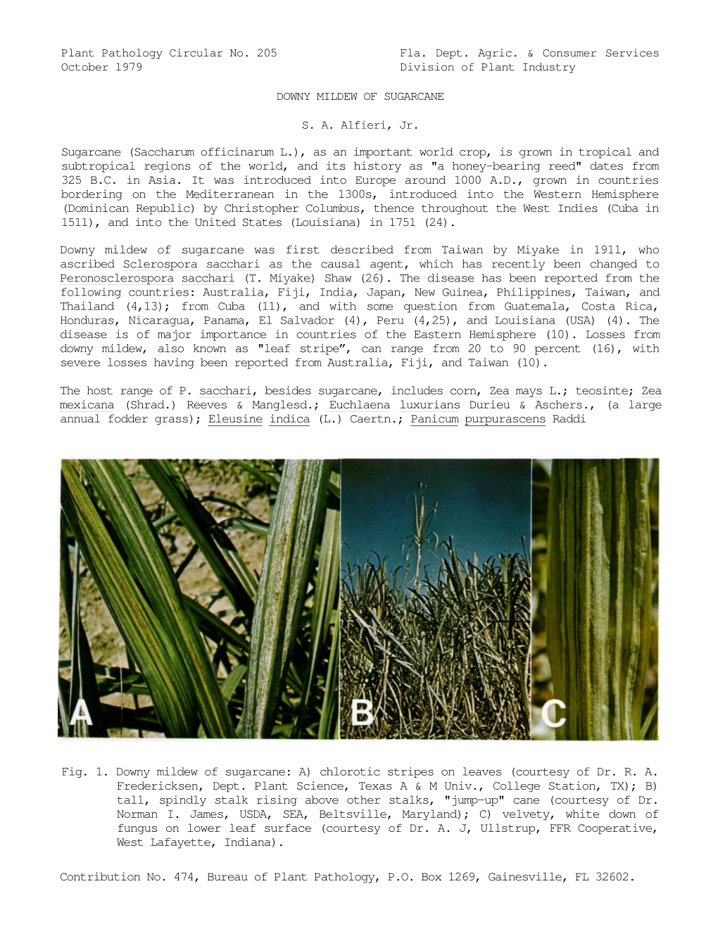 Sugarcane (Saccharum Officinarum L.), As an Important World Crop, Is