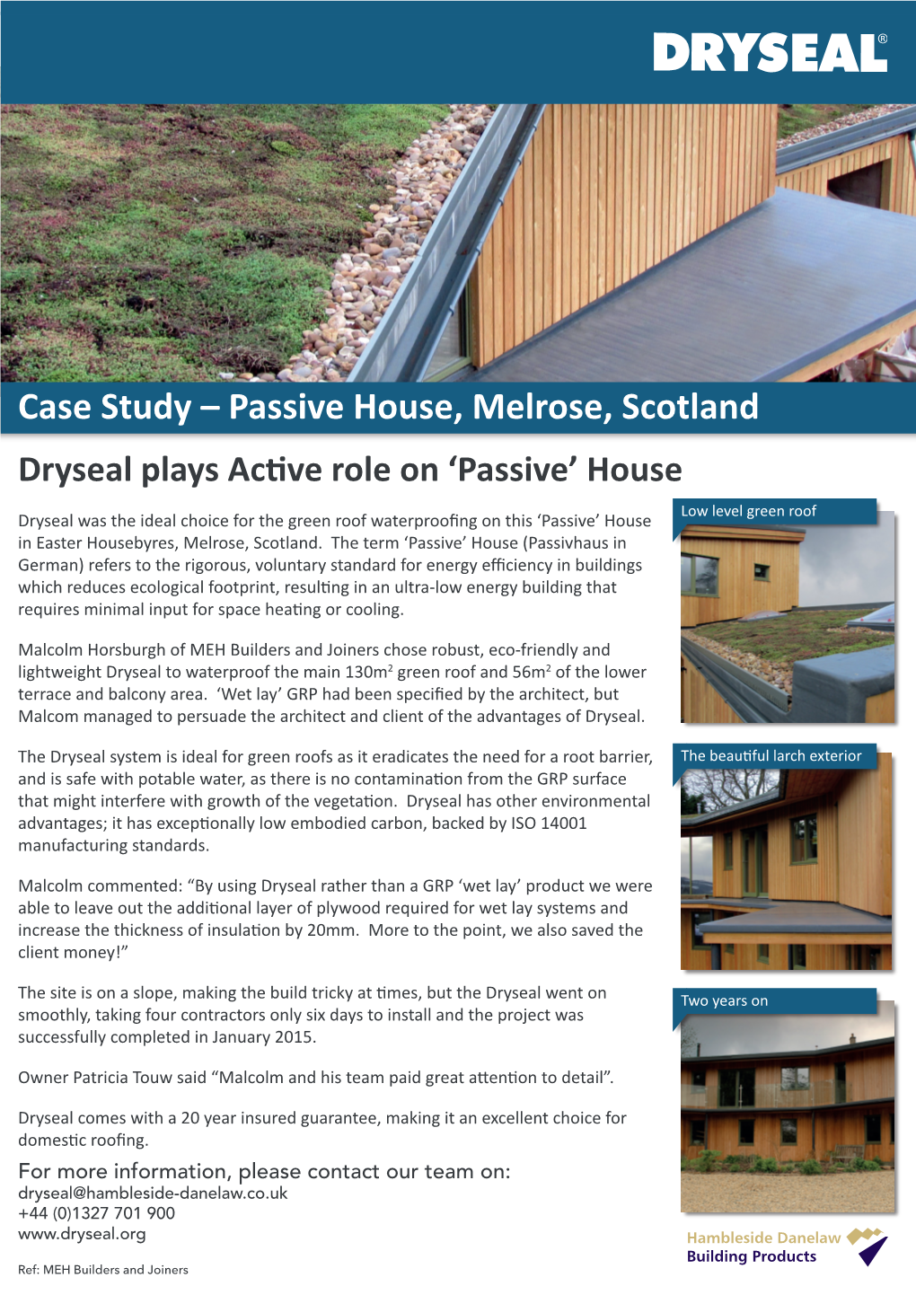 Case Study – Passive House, Melrose, Scotland