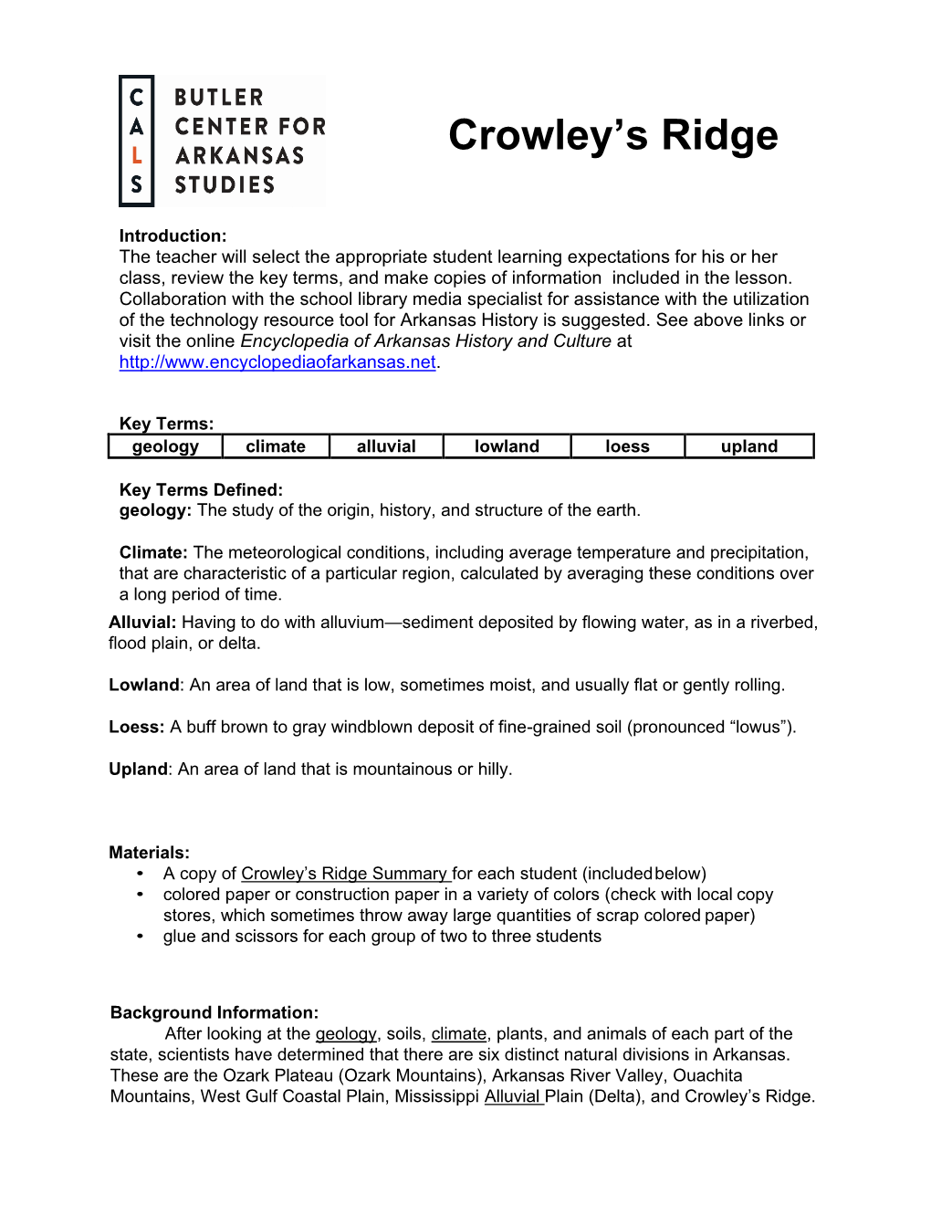 Crowley's Ridge